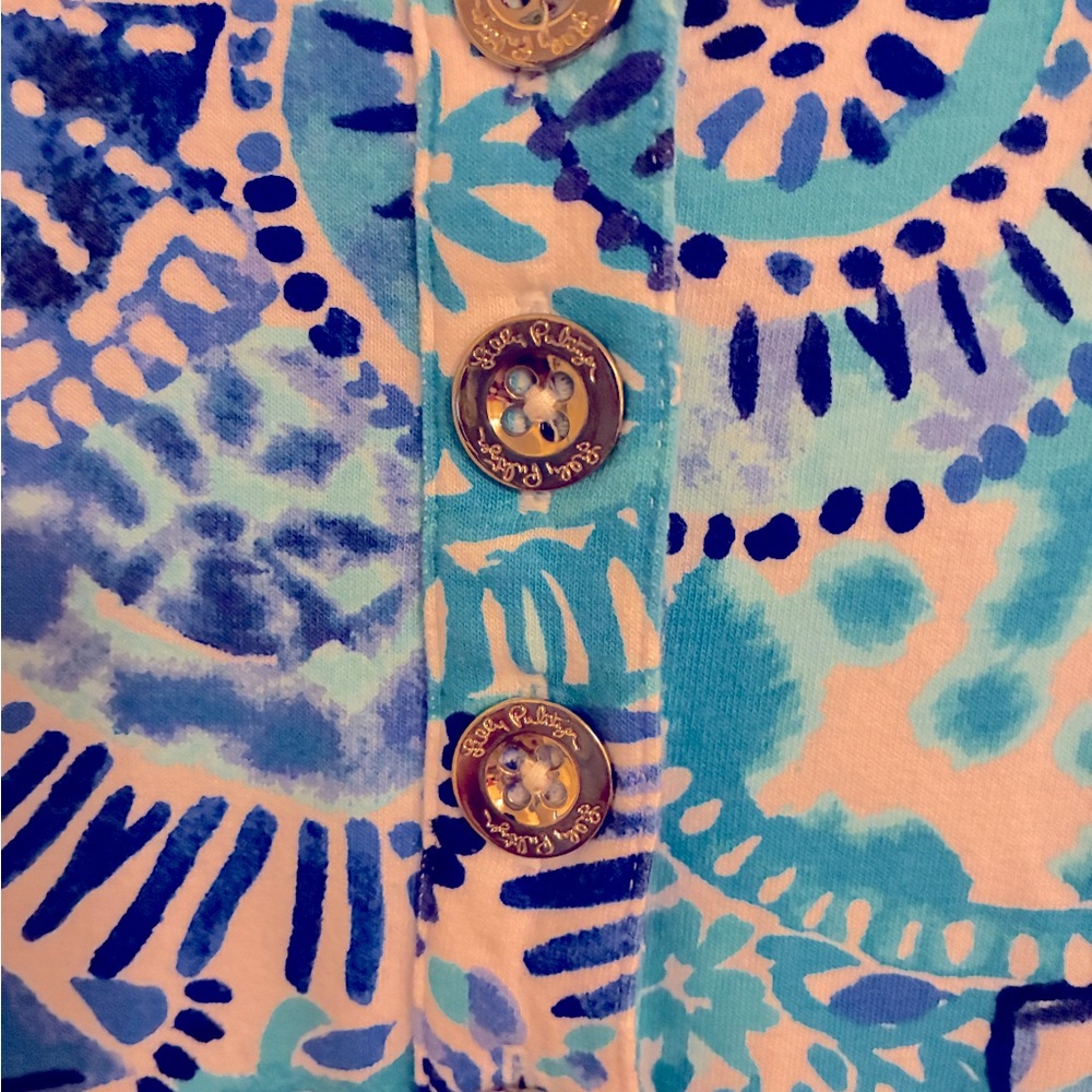 Lilly Pulitzer UPF 50+ Captain Popover Turquoise Oasis Half Shell XS - Picture 6 of 7
